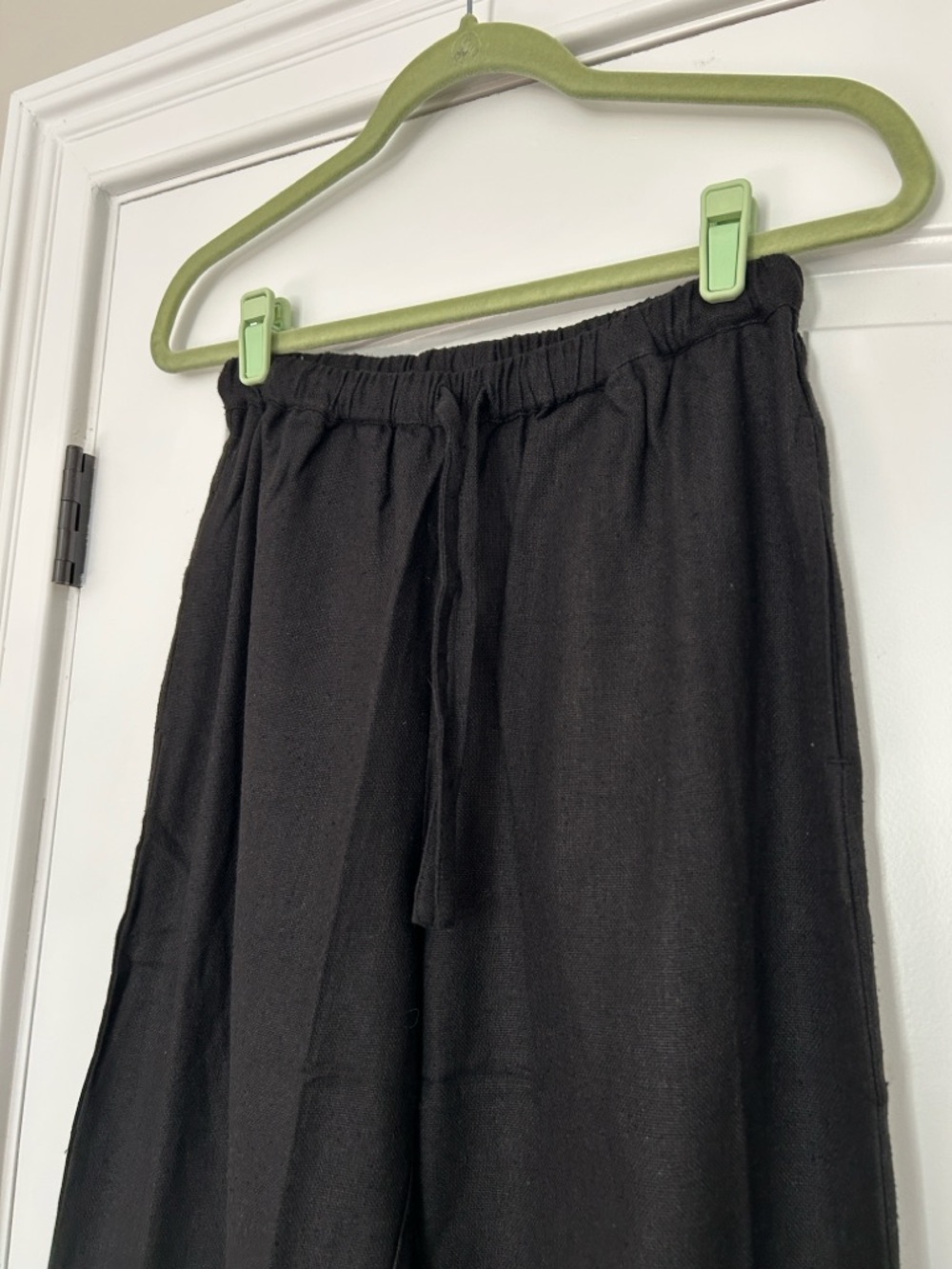 Woven Silk Pants Black Small - Picture 6 of 9